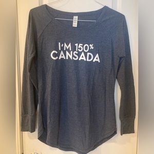 I’m 150% Cansada (Tired) Size Medium Long Sleeve Boat Neck Tshirt